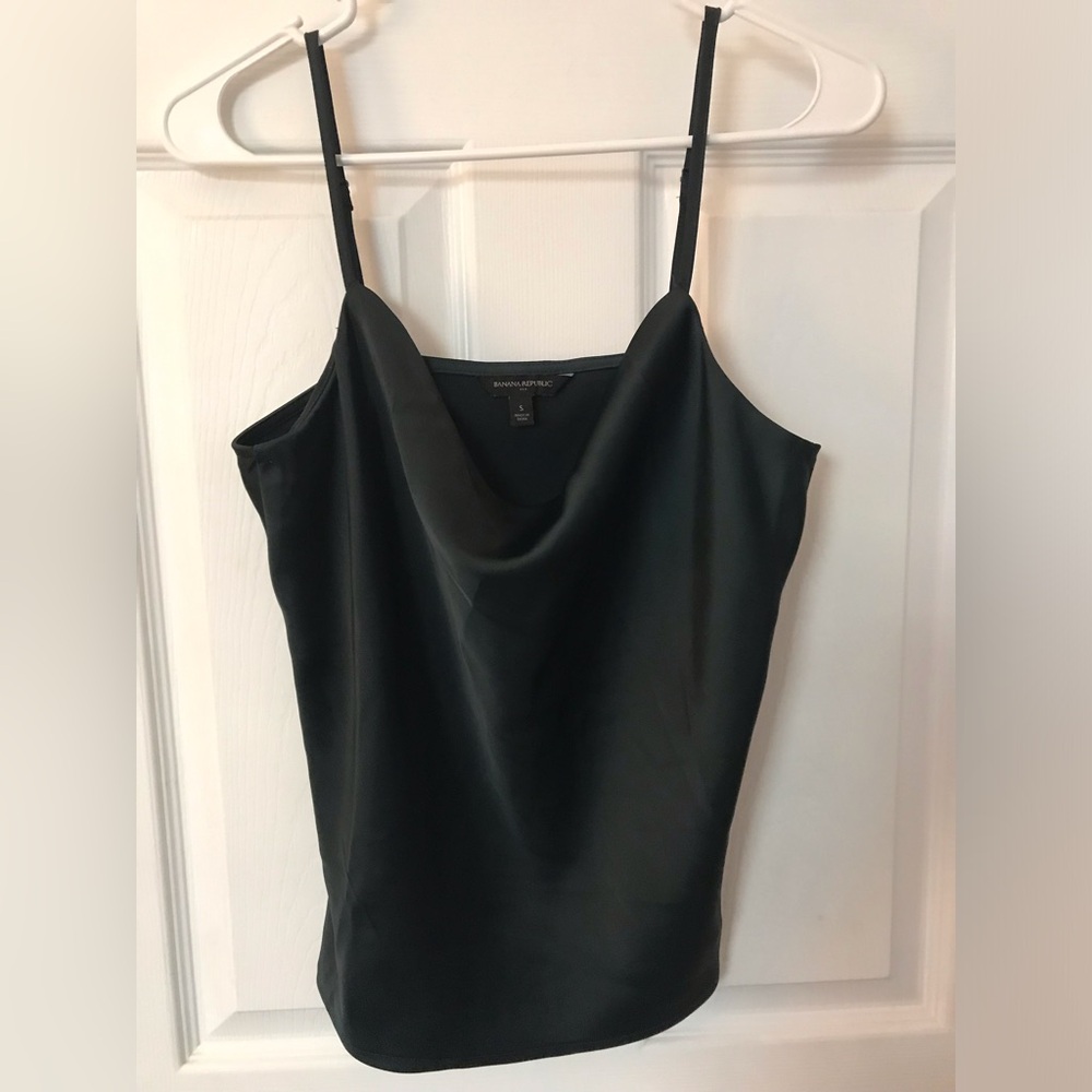 Banana Republic Black Cowl Spaghetti Strap Top Small